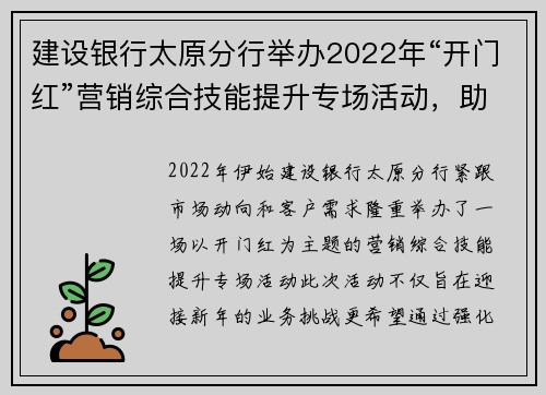 建设银行太原分行举办2022年“开门红”营销综合技能提升专场活动，助力金融服务新高峰